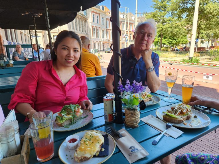 Lunch met pa en ma
